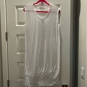 James Perse Standard White Sleeveless Shirt Dress size 2 (M) NWT